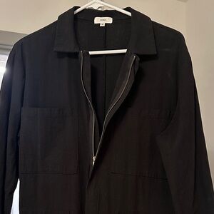 OZMA Black Zipper Jumpsuit